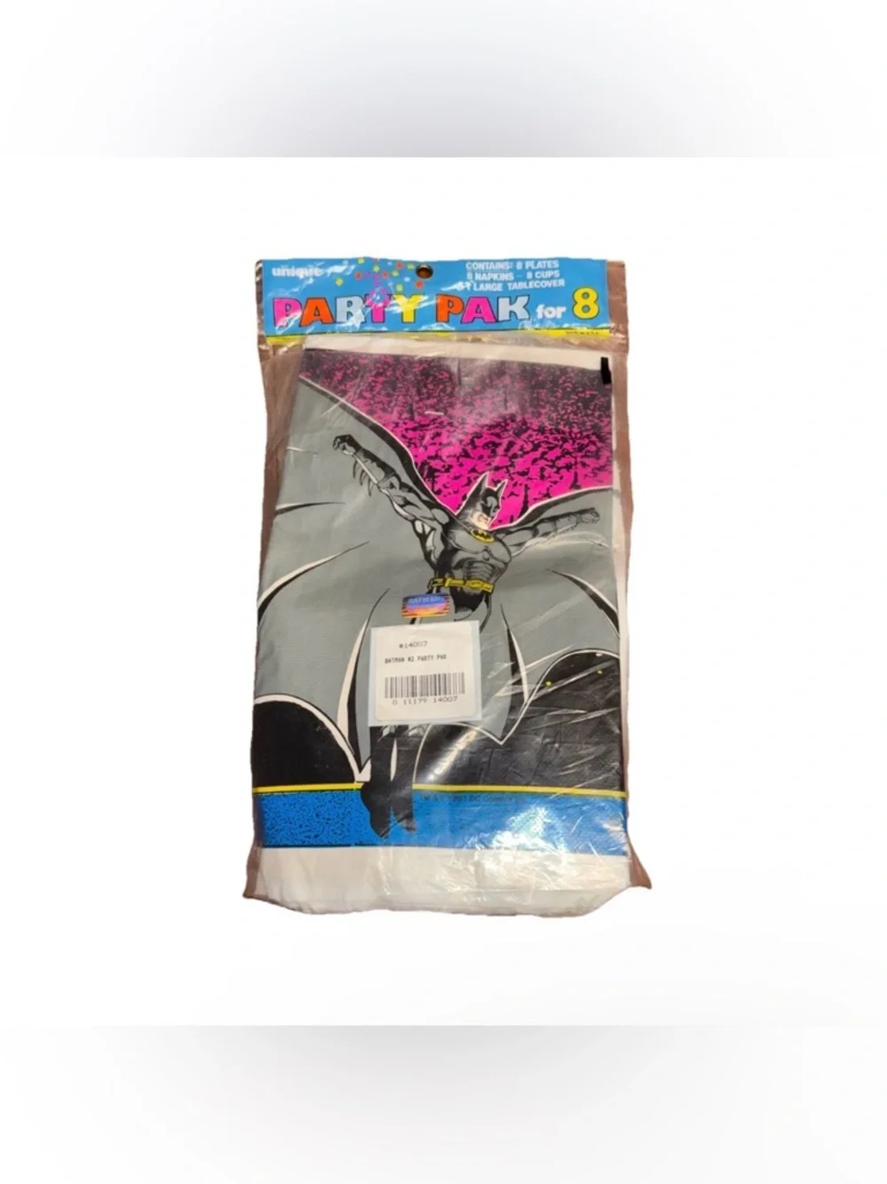 VTG 1991 DC Comics Batman Party Pack Pak‎ for 8 NOS Sealed Batman Returns Era